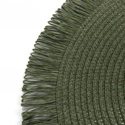 SALVAMANTEL CON  FLECOS VERDE