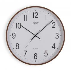 RELOJ PARED MADERA OSCURA 50CM