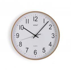 RELOJ PARED MADERA CLARA 35CM