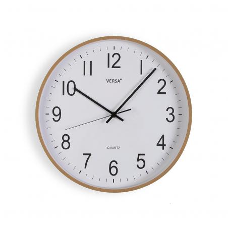 RELOJ PARED MADERA CLARA 35CM