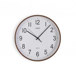 RELOJ PARED MADERA OSCURA 30CM