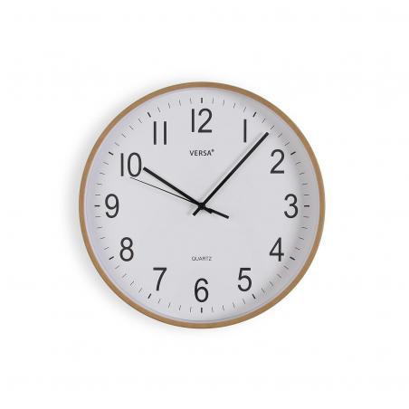 RELOJ PARED MADERA CLARA 30CM
