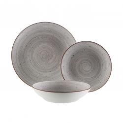 VAJILLA 18 PIEZAS ALBA GRIS