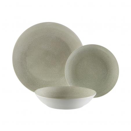 VAJILLA 18 PIEZAS PIA  GRIS CLARO