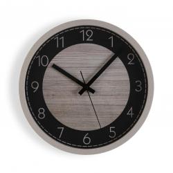 RELOJ ECO MADERA NEGRO 30CM