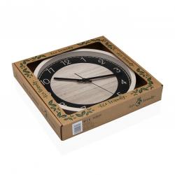 RELOJ ECO MADERA NEGRO 30CM