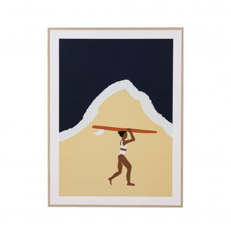 POSTER SURF 2 ENMARCADO EN MADERA 30 X 40