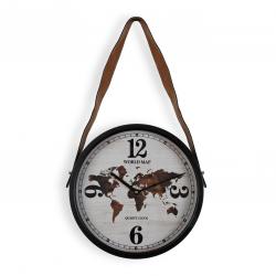RELOJ DE PARED WORLD MAP 35CM