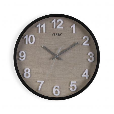 RELOJ DE PARED VESTA NEGRO 30 CM
