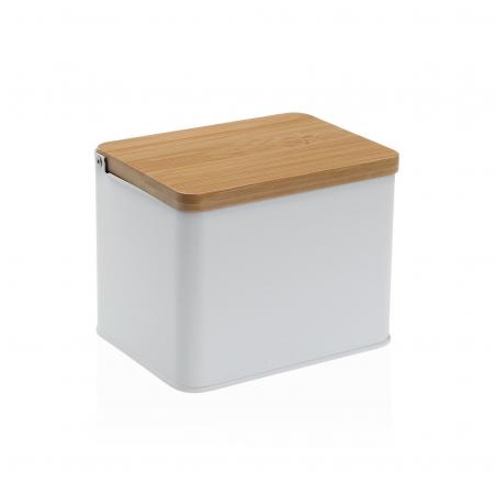 SALERO BLANCO C/ TAPA DE MADERA