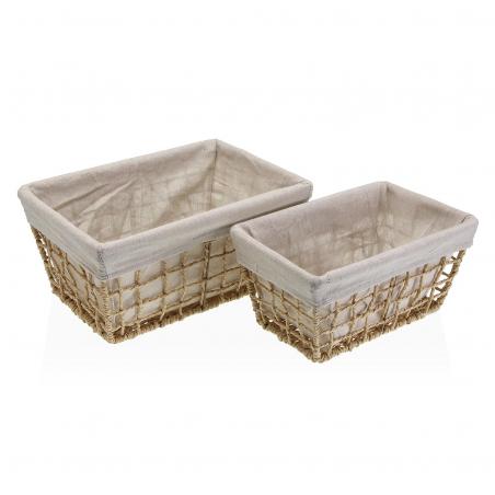 SET DE 2 CESTAS MARRÓN NADIR SIN TAPA