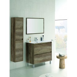 Columna Baño 2 Puertas Dakota Color Nogal