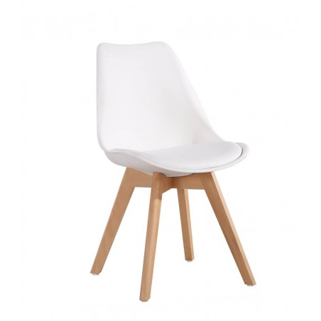 Silla Comedor Estilo Nórdico Modelo Súper Dereck Blanco