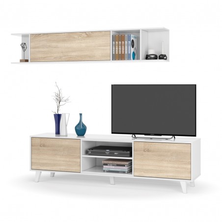 Mueble Salón Blanco - Roble Stylus Plus - Colección Nórdica