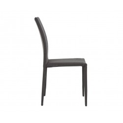 Silla Comedor Tapizada Vigo Gris Oscuro