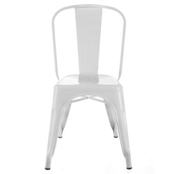 Silla Industrial Tolix Blanca Metal