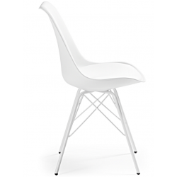 Silla Comedor Lars Estructura de Metal Color Blanco