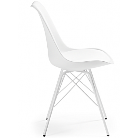 Silla Comedor Lars Estructura de Metal Color Blanco