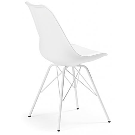 Silla Comedor Lars Estructura de Metal Color Blanco