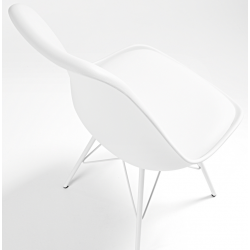 Silla Comedor Lars Estructura de Metal Color Blanco