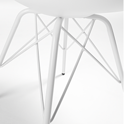 Silla Comedor Lars Estructura de Metal Color Blanco
