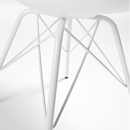 Silla Comedor Lars Estructura de Metal Color Blanco