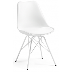 Silla Comedor Lars Estructura de Metal Color Blanco