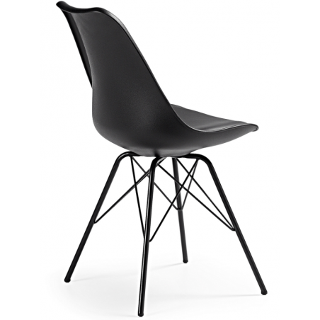 Silla Comedor Lars Estructura de Metal Color Negro