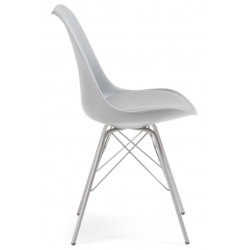 Silla Comedor Lars Estructura de Metal Color Gris