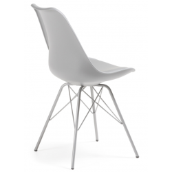 Silla Comedor Lars Estructura de Metal Color Gris