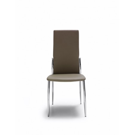Silla Comedor Estructura Cromada Modelo Scen - Varios Colores