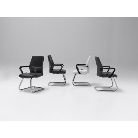 Sillón Confidente Oficina Ecopiel Modelo Kum - Varios Colores