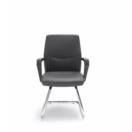 Sillón Confidente Oficina Ecopiel Modelo Kum - Varios Colores