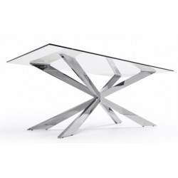 Mesa Comedor Acero Cromado Modelo Linving 200x100
