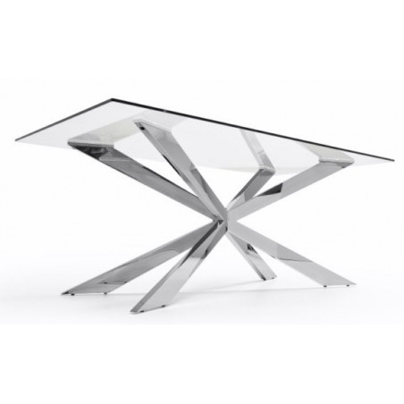 Mesa Comedor Acero Cromado Modelo Linving 200x100