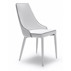 Silla Eco Piel Estilo Moderno Modelo Izan -  Varios Colores