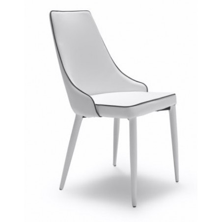 Silla Eco Piel Estilo Moderno Modelo Izan -  Varios Colores