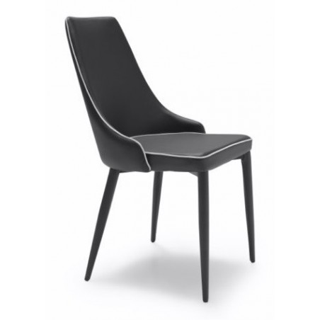 Silla Eco Piel Estilo Moderno Modelo Izan -  Varios Colores