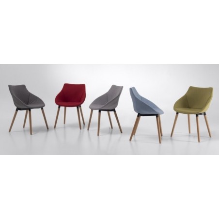 Silla Diseño Tapizada Modelo Greta - Varios Colores