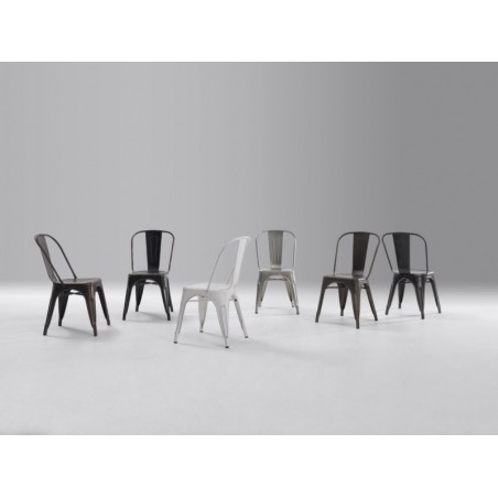 Silla Acero Industrila modelo Century - Varios Acabados