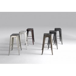 Taburete Alto Bar Industrial Modelo Cartago - Varios Acabados