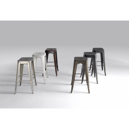Taburete Alto Bar Industrial Modelo Cartago - Varios Acabados