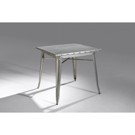 Mesa Cuadrada Acero Industrial Modelo Calabria - Varios Acabados