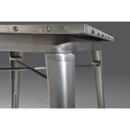 Mesa Cuadrada Acero Industrial Modelo Calabria - Varios Acabados
