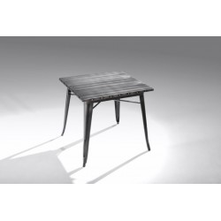Mesa Cuadrada Acero Industrial Modelo Calabria - Varios Acabados
