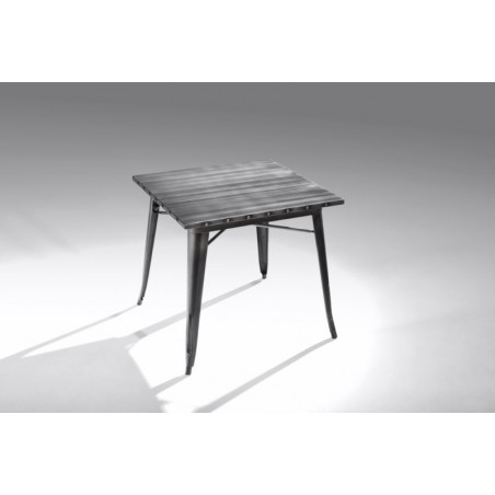 Mesa Cuadrada Acero Industrial Modelo Calabria - Varios Acabados