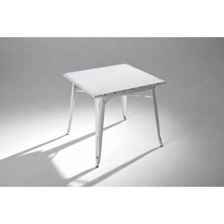 Mesa Cuadrada Acero Industrial Modelo Calabria - Varios Acabados