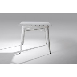 Mesa Cuadrada Acero Industrial Modelo Calabria - Varios Acabados