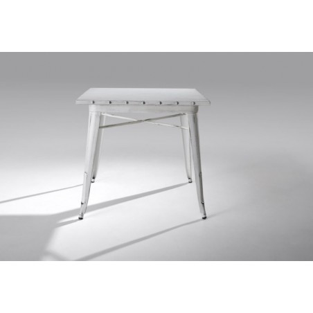 Mesa Cuadrada Acero Industrial Modelo Calabria - Varios Acabados