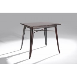 Mesa Cuadrada Acero Industrial Modelo Calabria - Varios Acabados